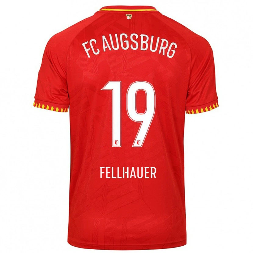 Danxen Women Robin Fellhauer #19 Red Yellow Away Jersey 2025/26 T-Shirt
