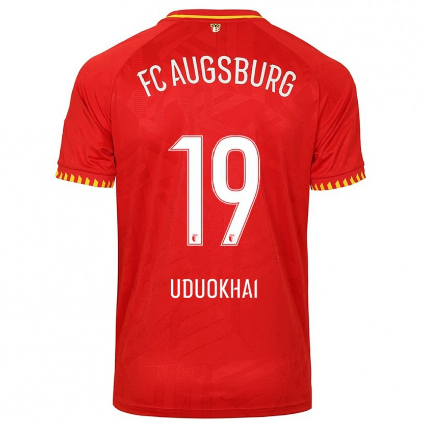 Danxen Women Felix Uduokhai #19 Red Yellow Away Jersey 2025/26 T-Shirt