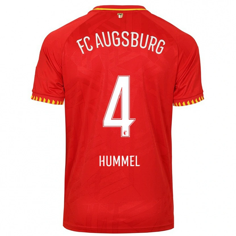 Danxen Women Niklas Hummel #4 Red Yellow Away Jersey 2025/26 T-Shirt
