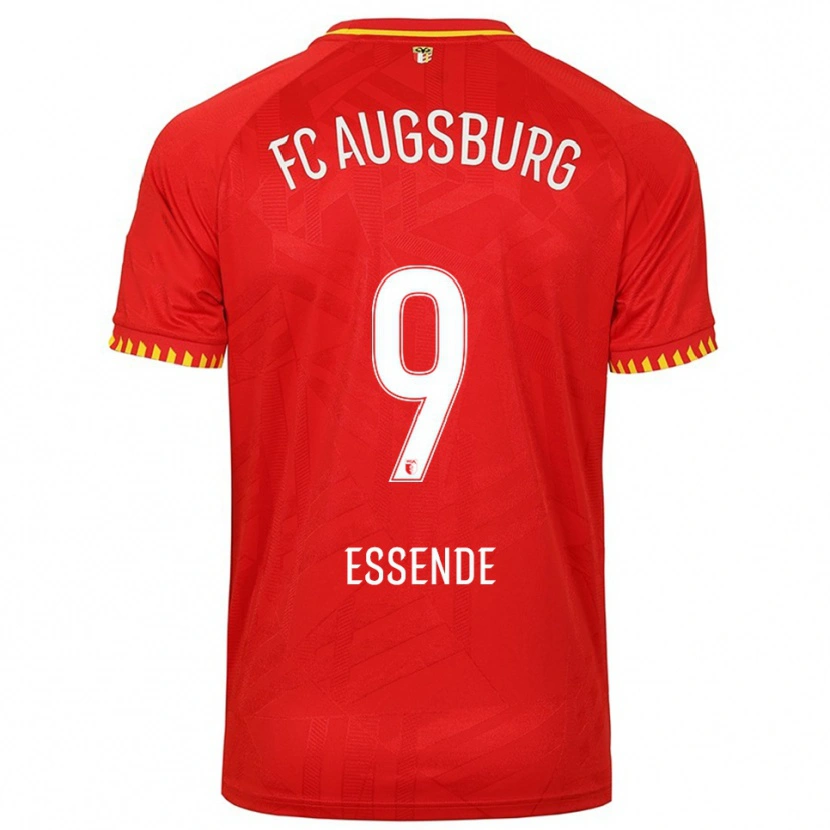 Danxen Women Samuel Essende #9 Red Yellow Away Jersey 2025/26 T-Shirt