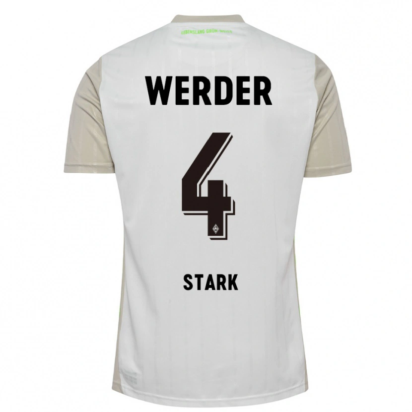 Danxen Women Niklas Stark #4 White Black Away Jersey 2025/26 T-Shirt