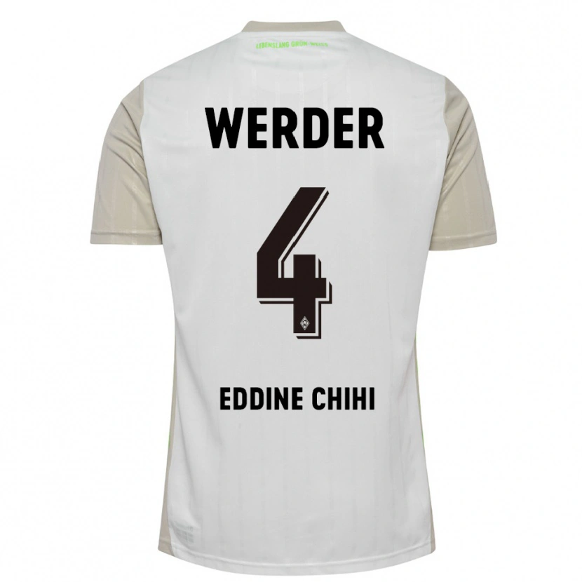 Danxen Women Dhia Eddine Chihi #4 White Black Away Jersey 2025/26 T-Shirt
