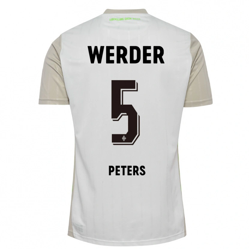 Danxen Women Joshua Peters #5 White Black Away Jersey 2025/26 T-Shirt