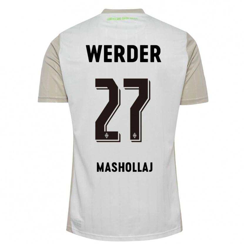 Danxen Women Benjamin Mashollaj #27 White Black Away Jersey 2025/26 T-Shirt
