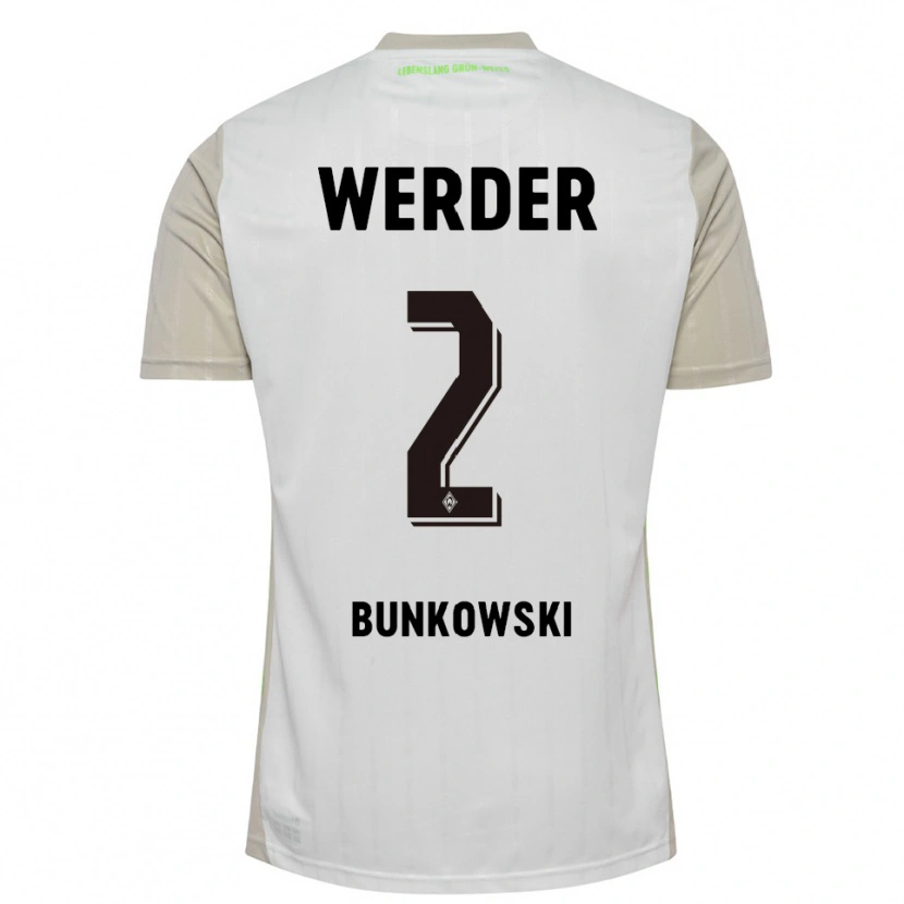 Danxen Women Paul Bunkowski #2 White Black Away Jersey 2025/26 T-Shirt