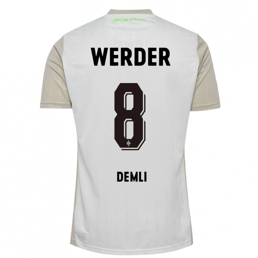 Danxen Women Barzan Demli #8 White Black Away Jersey 2025/26 T-Shirt