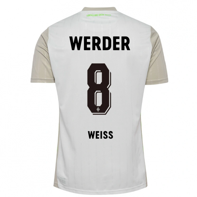 Danxen Women Michelle Weiss #8 White Black Away Jersey 2025/26 T-Shirt