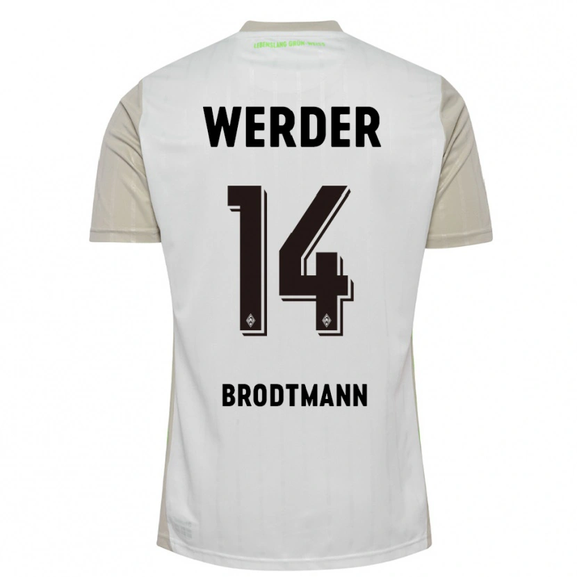 Danxen Women Linus Brodtmann #14 White Black Away Jersey 2025/26 T-Shirt