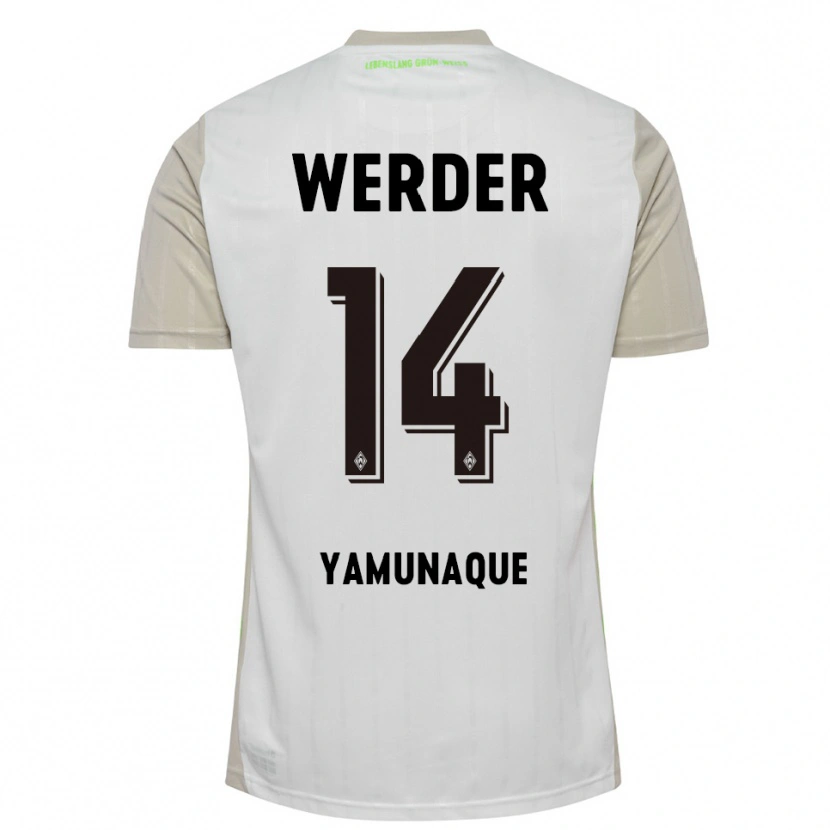 Danxen Women Rafael Pascual Ramirez Yamunaque #14 White Black Away Jersey 2025/26 T-Shirt