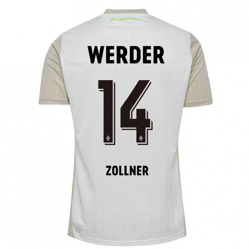 Danxen Women Adrian Zollner #14 White Black Away Jersey 2025/26 T-Shirt