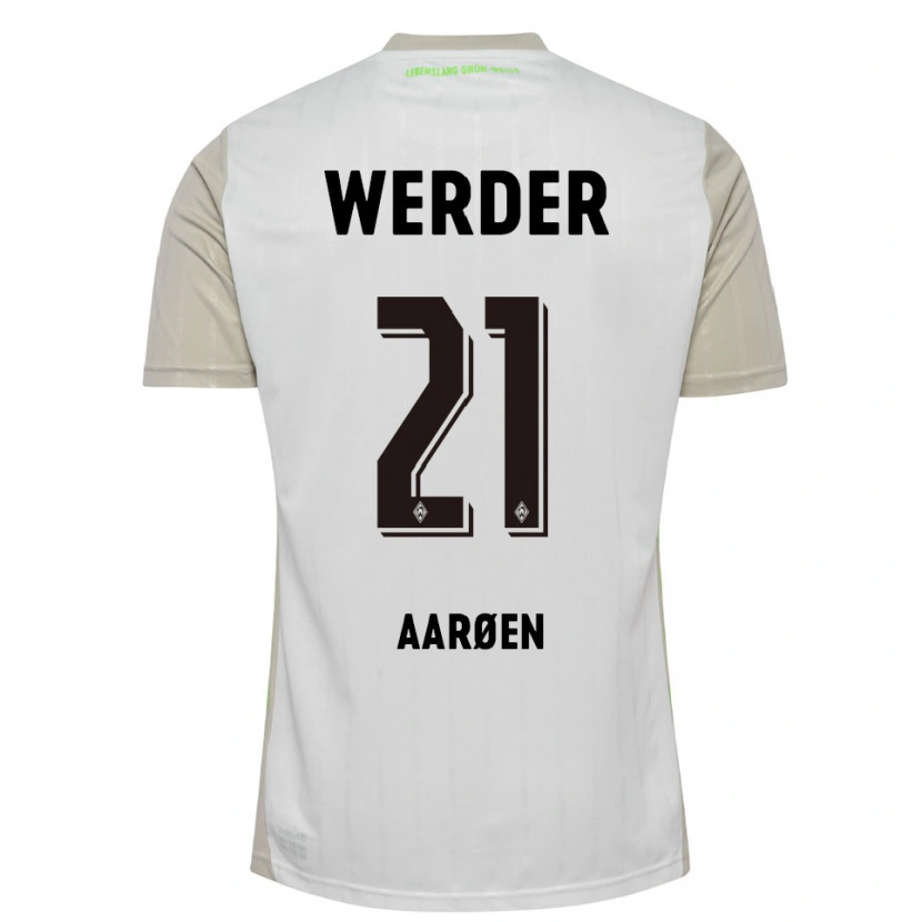 Danxen Women Isak Hansen-Aarøen #21 White Black Away Jersey 2025/26 T-Shirt