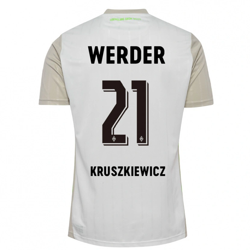 Danxen Women Jakub Kruszkiewicz #21 White Black Away Jersey 2025/26 T-Shirt