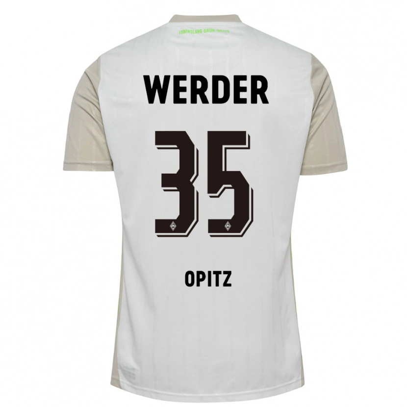 Danxen Women Leon Opitz #35 White Black Away Jersey 2025/26 T-Shirt