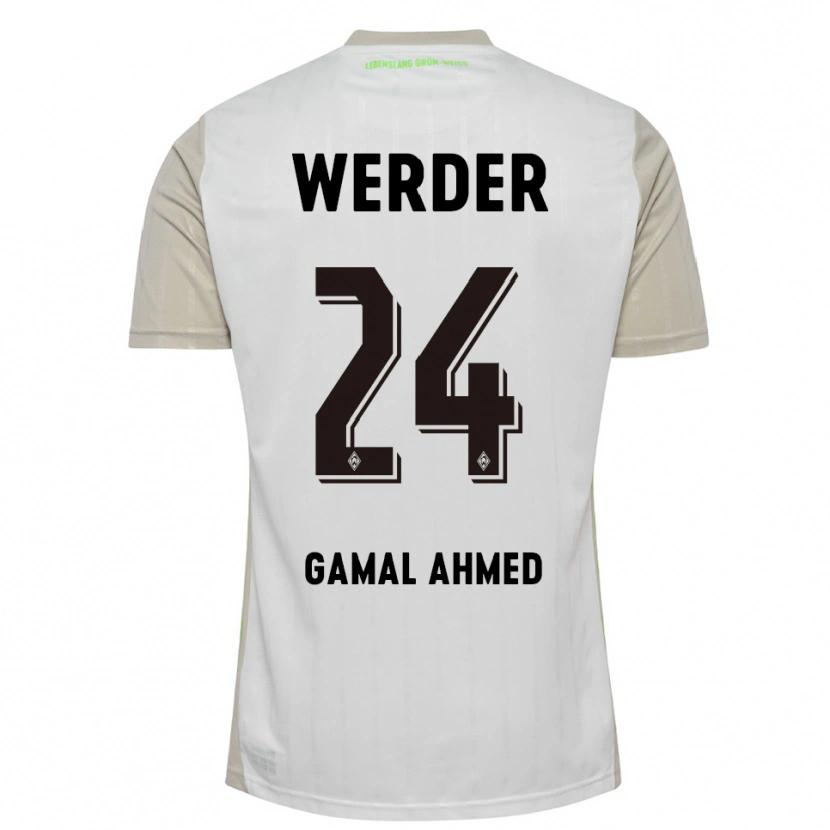 Danxen Women Adam Gamal Ahmed #24 White Black Away Jersey 2025/26 T-Shirt