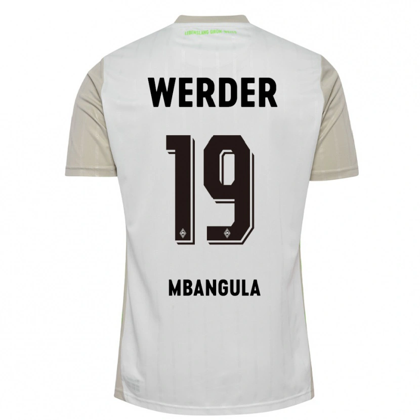 Danxen Women Samuel Mbangula #19 White Black Away Jersey 2025/26 T-Shirt