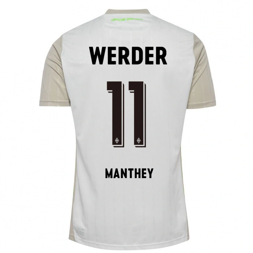 Danxen Women Kevin Manthey #11 White Black Away Jersey 2025/26 T-Shirt