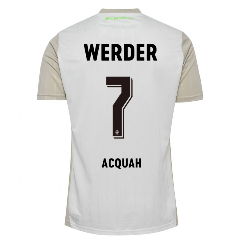 Danxen Women Joseph Shadrach Acheampong Acquah #7 White Black Away Jersey 2025/26 T-Shirt