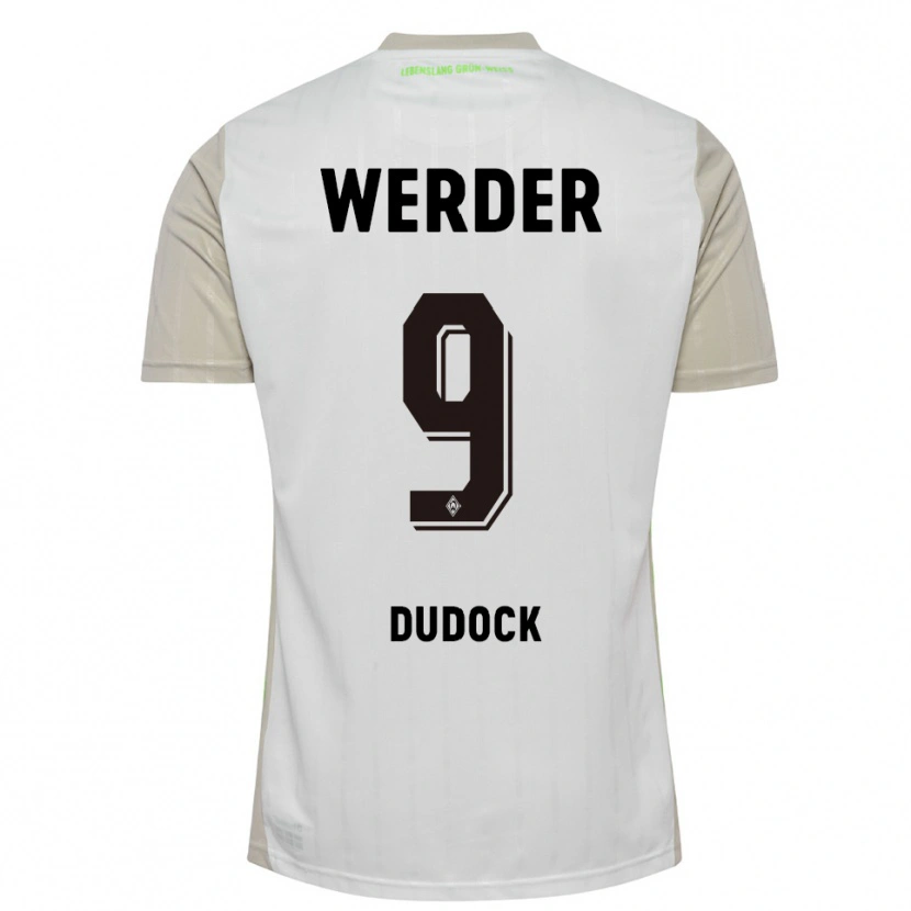 Danxen Women Joshua Dudock #9 White Black Away Jersey 2025/26 T-Shirt
