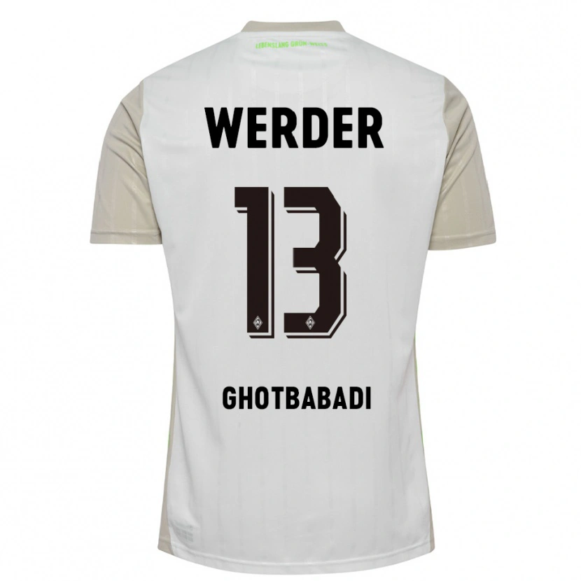 Danxen Women Reza Ghotbabadi #13 White Black Away Jersey 2025/26 T-Shirt