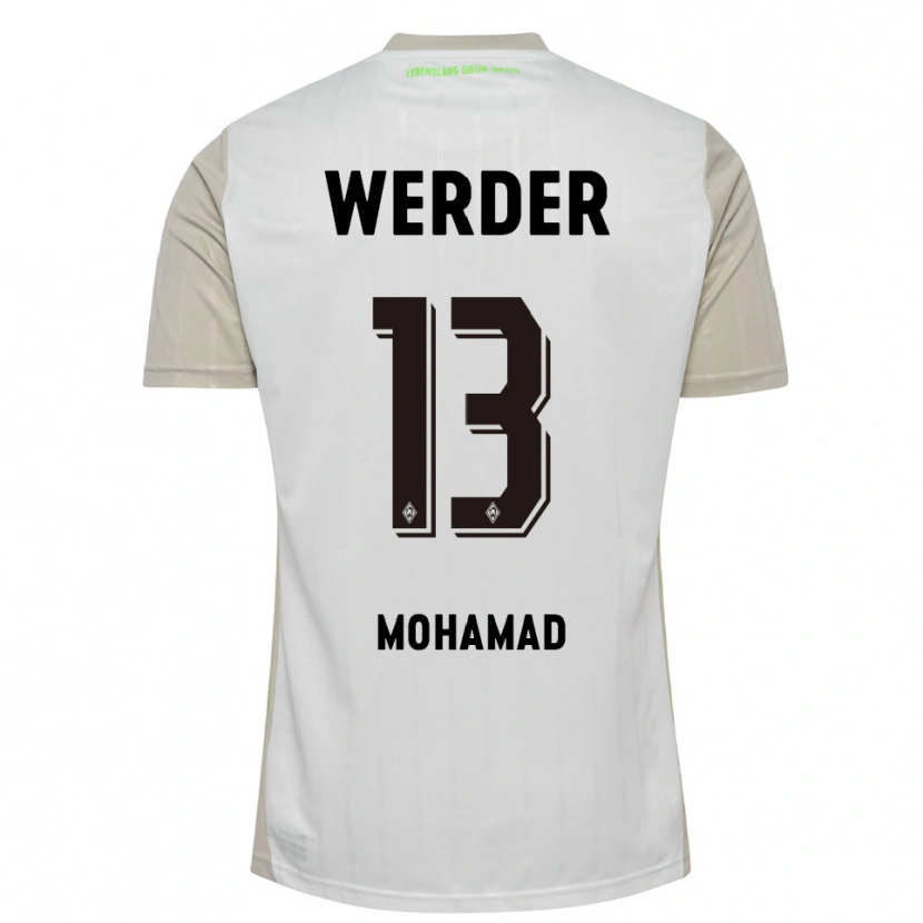 Danxen Women Mustafa Mohamad #13 White Black Away Jersey 2025/26 T-Shirt