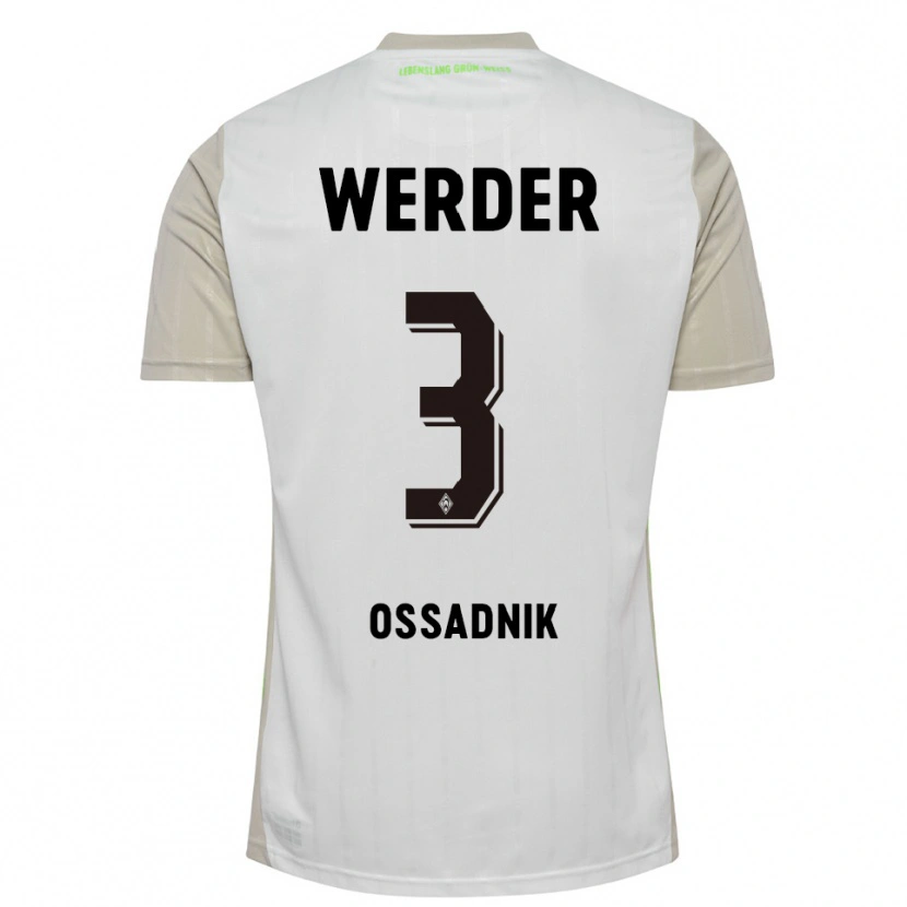 Danxen Women Jannes Ossadnik #3 White Black Away Jersey 2025/26 T-Shirt