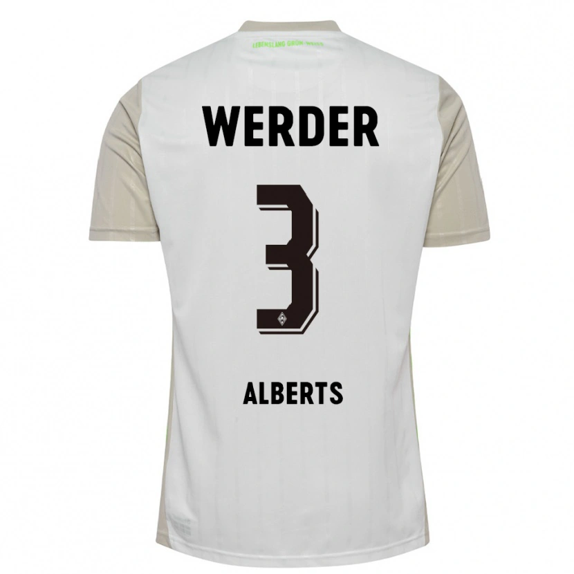 Danxen Women Christopher Alberts #3 White Black Away Jersey 2025/26 T-Shirt