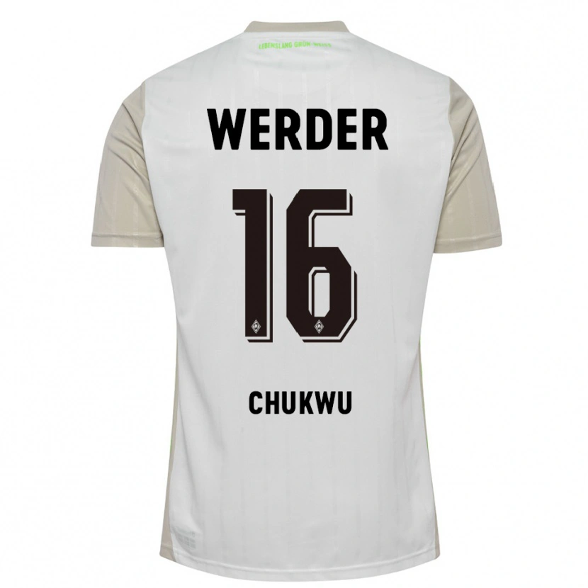 Danxen Women Emmanuel Chukwu #16 White Black Away Jersey 2025/26 T-Shirt