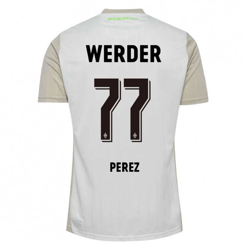 Danxen Women Catalina Pérez Jaramillo #77 White Black Away Jersey 2025/26 T-Shirt