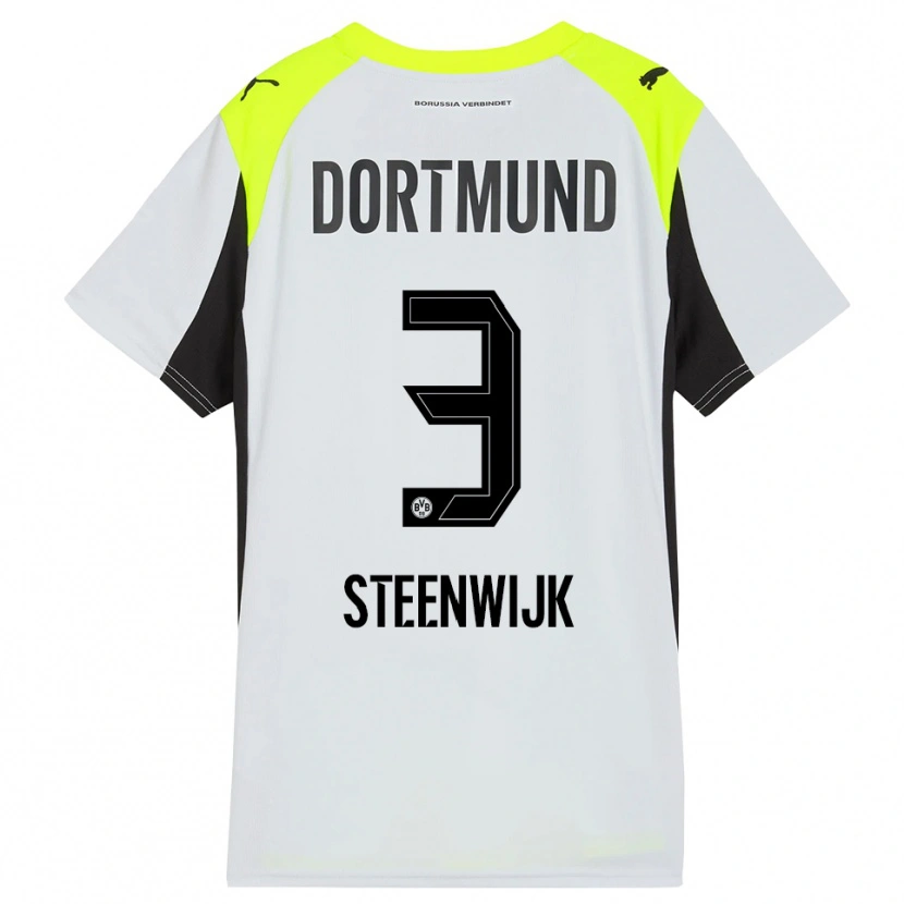 Danxen Women Jenske Steenwijk #3 Fluorescent Yellow Away Jersey 2025/26 T-Shirt