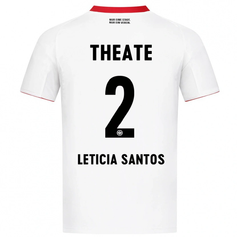 Danxen Women Letícia Santos De Oliveira #2 White Red Away Jersey 2025/26 T-Shirt