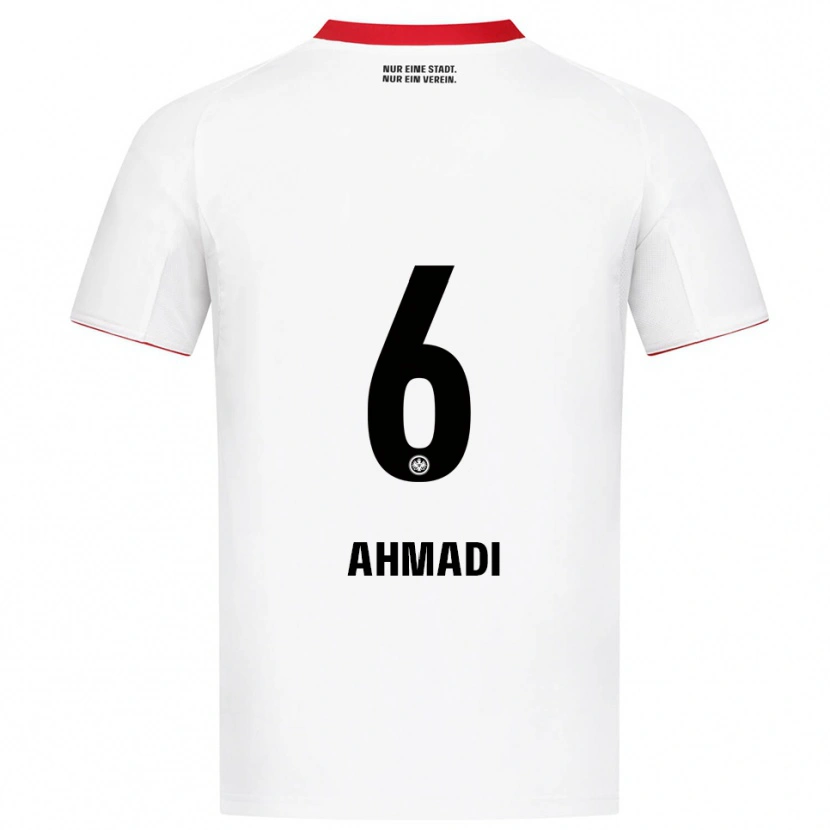 Danxen Women Shayan Ahmadi #6 White Red Away Jersey 2025/26 T-Shirt