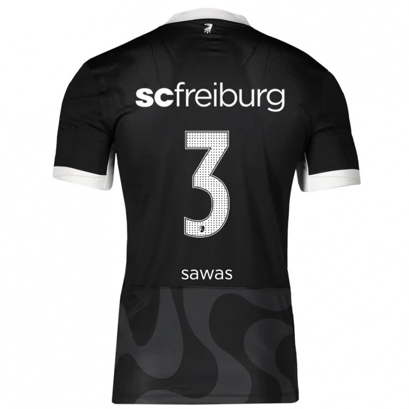 Danxen Women Leon Sawas #3 Black White Away Jersey 2025/26 T-Shirt