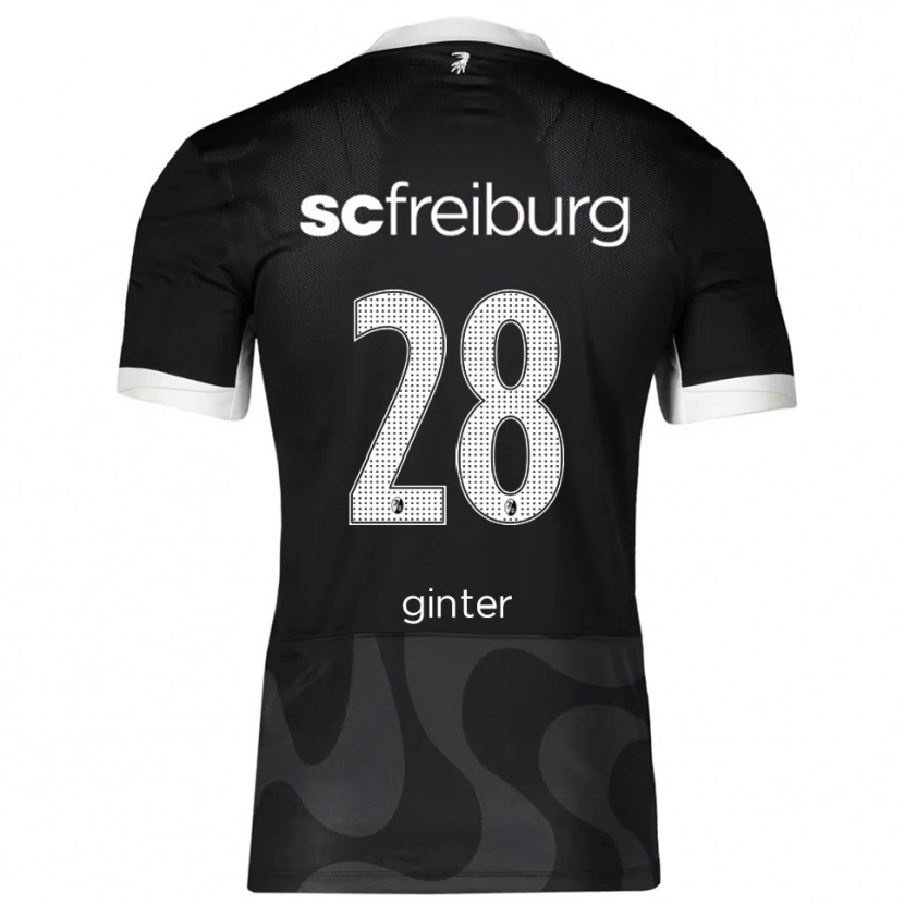 Danxen Women Matthias Ginter #28 Black White Away Jersey 2025/26 T-Shirt