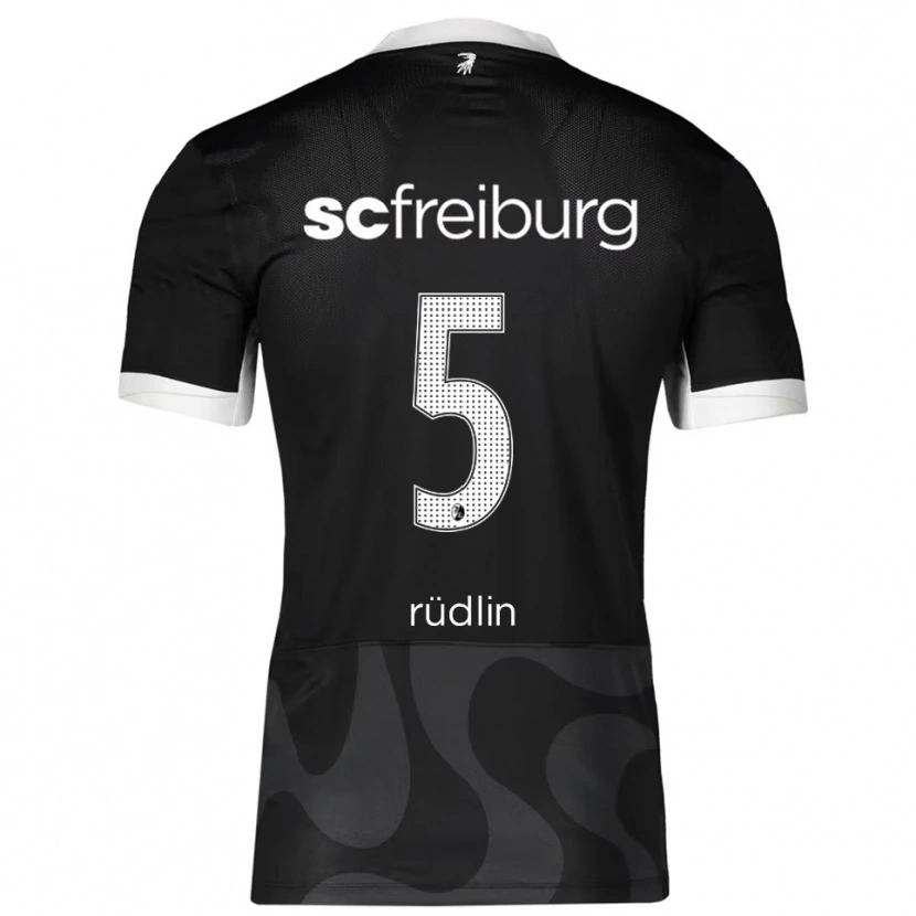 Danxen Women Fabian Rüdlin #5 Black White Away Jersey 2025/26 T-Shirt