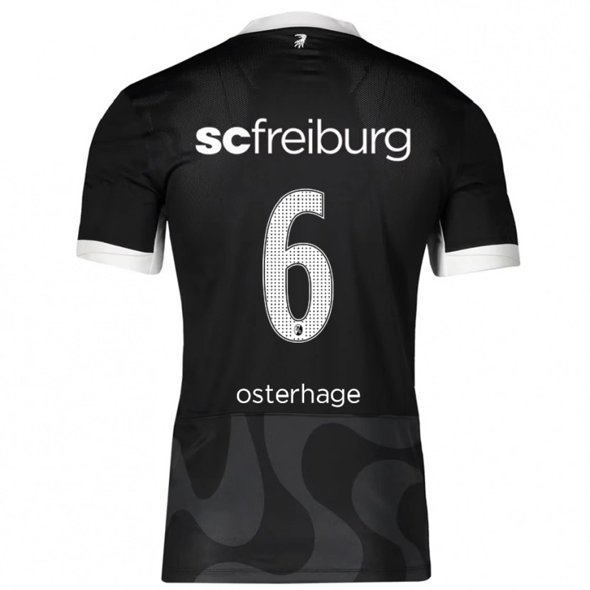 Danxen Women Patrick Osterhage #6 Black White Away Jersey 2025/26 T-Shirt