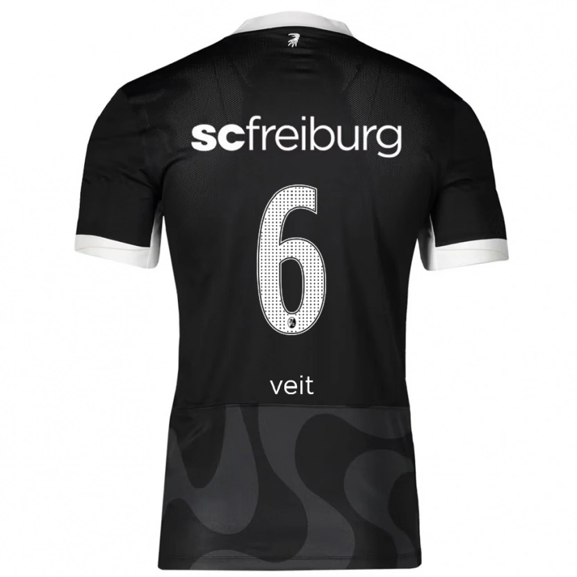 Danxen Women Jannik Veit #6 Black White Away Jersey 2025/26 T-Shirt