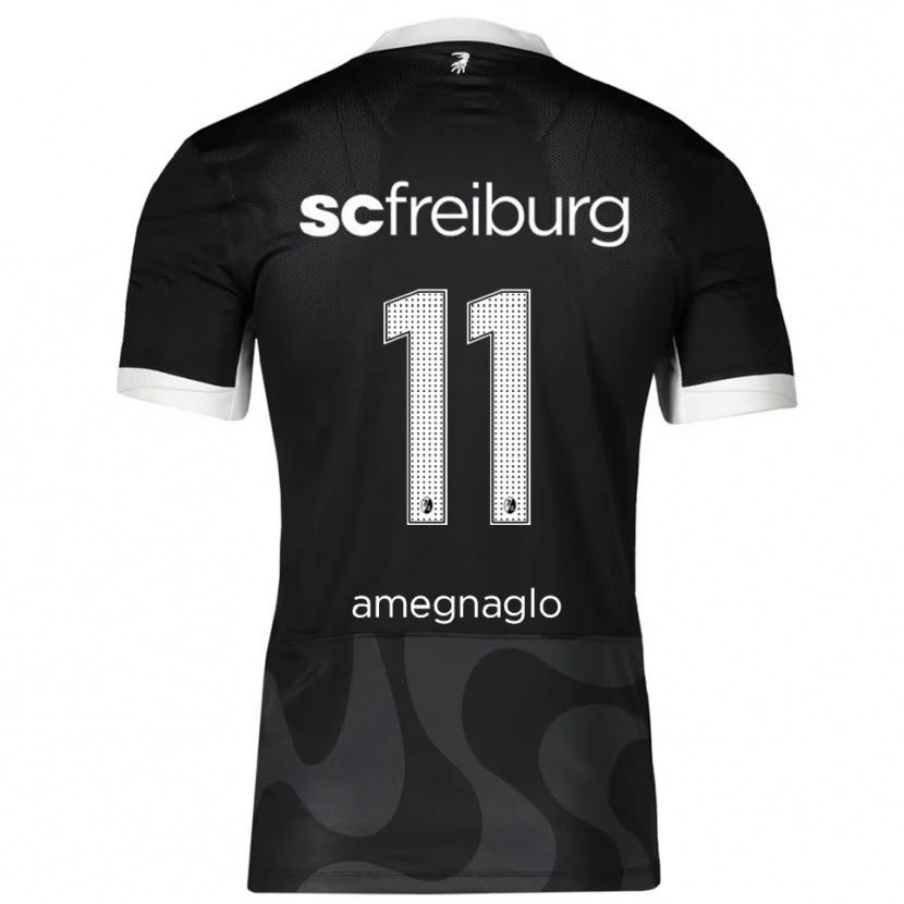 Danxen Women David Amegnaglo #11 Black White Away Jersey 2025/26 T-Shirt