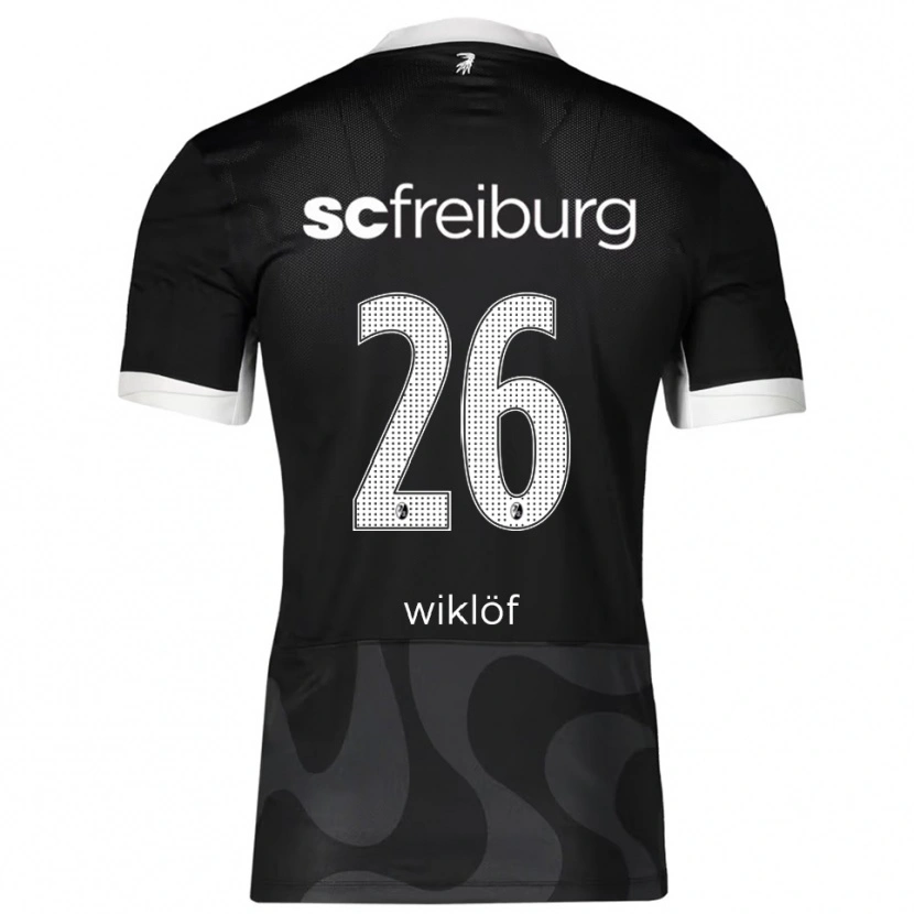 Danxen Women Oscar Wiklöf #26 Black White Away Jersey 2025/26 T-Shirt