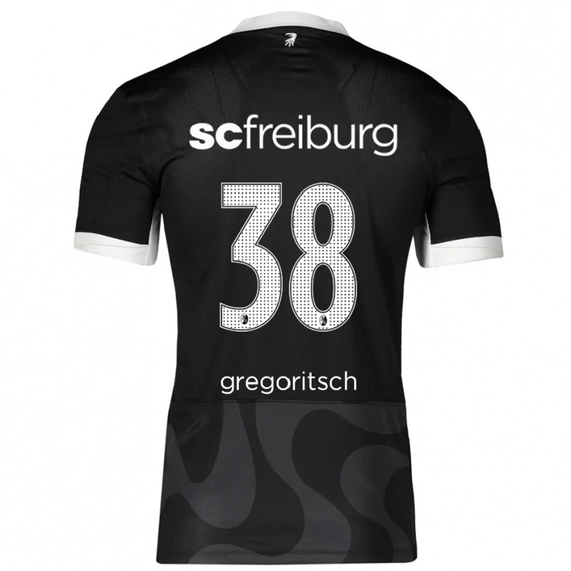 Danxen Women Michael Gregoritsch #38 Black White Away Jersey 2025/26 T-Shirt