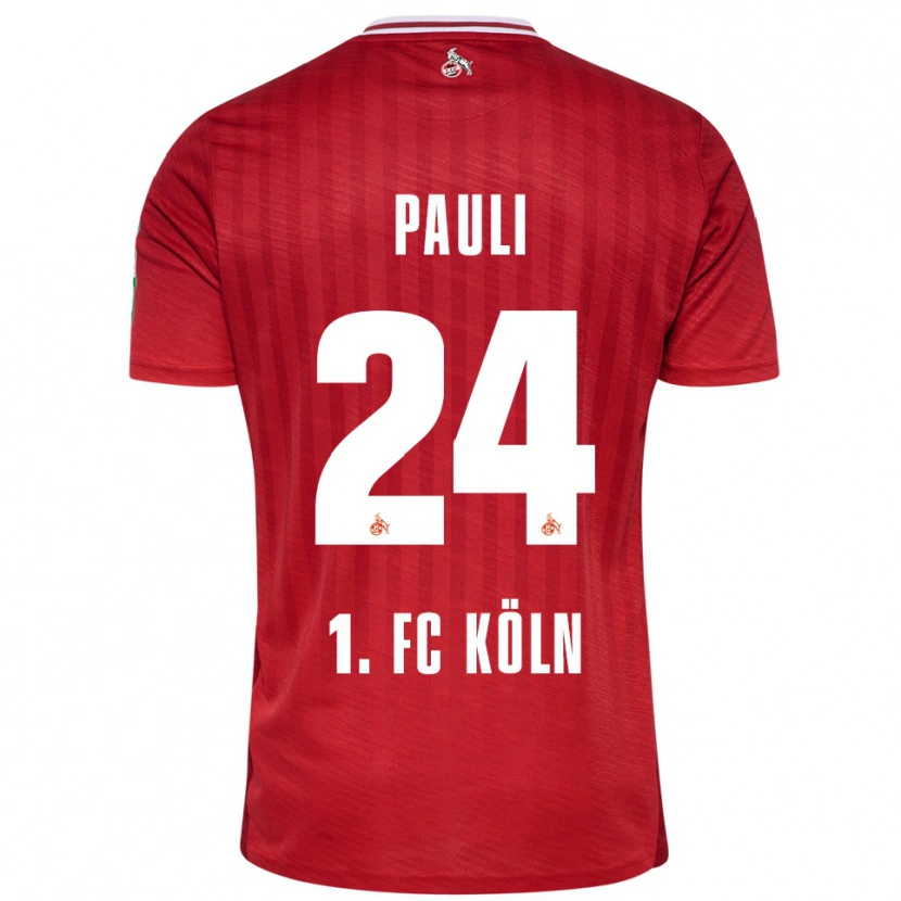 Danxen Women Julian Pauli #24 Red White Away Jersey 2025/26 T-Shirt