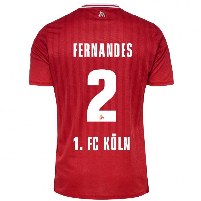 Danxen Women Tyron Fernandes #2 Red White Away Jersey 2025/26 T-Shirt