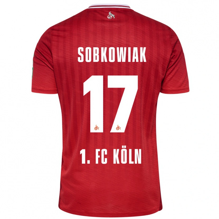 Danxen Women Jannis Sobkowiak #17 Red White Away Jersey 2025/26 T-Shirt