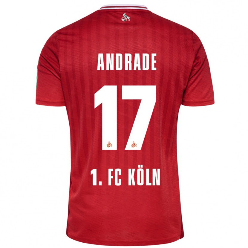 Danxen Women Lydia Andrade #17 Red White Away Jersey 2025/26 T-Shirt