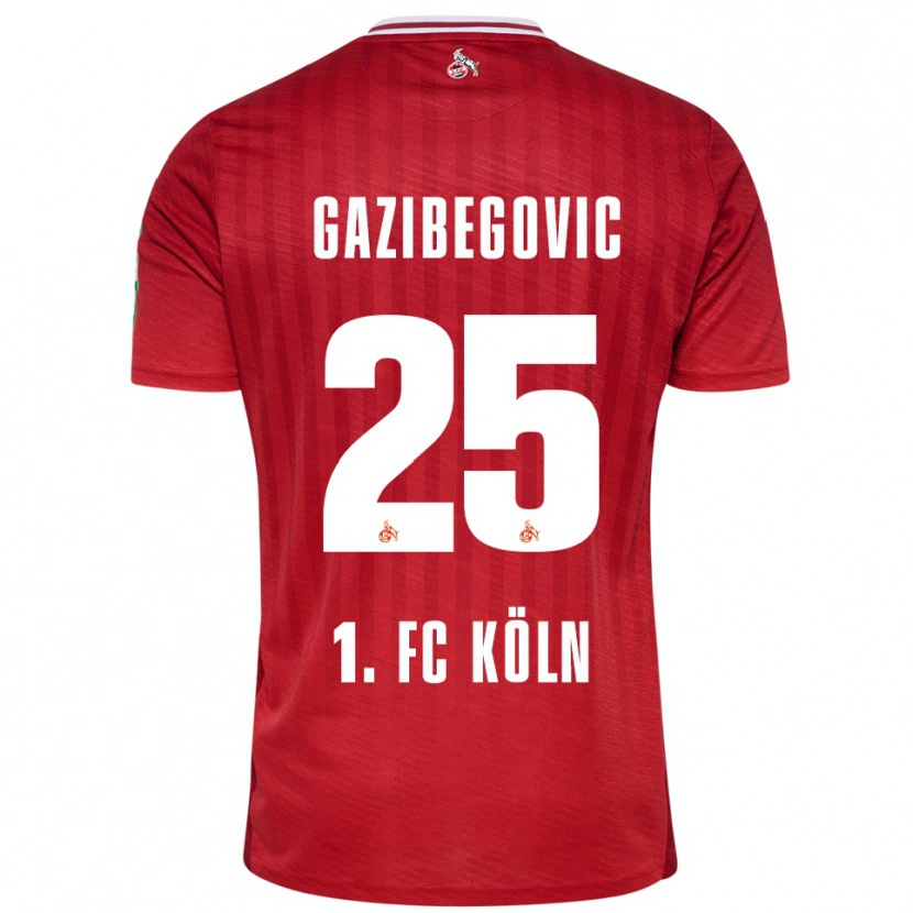 Danxen Women Jusuf Gazibegovic #25 Red White Away Jersey 2025/26 T-Shirt