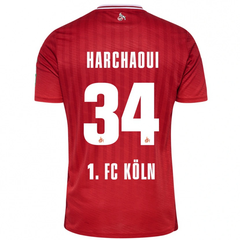 Danxen Women Fayssal Harchaoui #34 Red White Away Jersey 2025/26 T-Shirt