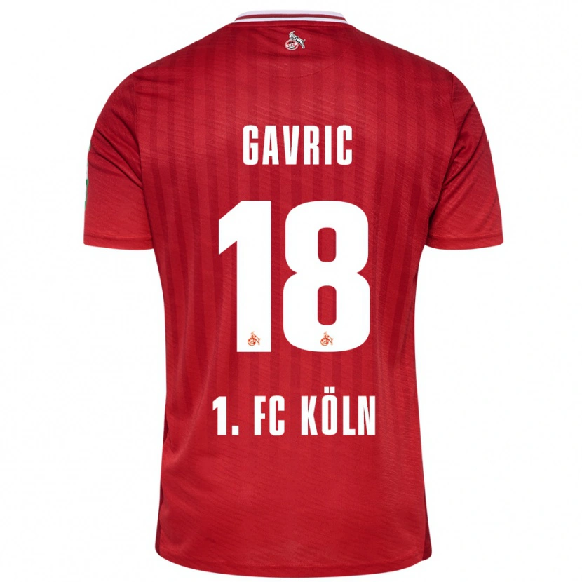 Danxen Women Andrea Gavrić #18 Red White Away Jersey 2025/26 T-Shirt