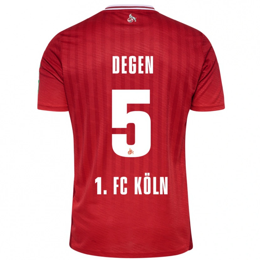 Danxen Women Celina Degen #5 Red White Away Jersey 2025/26 T-Shirt