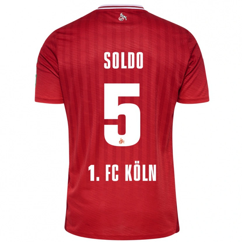 Danxen Women Nikola Soldo #5 Red White Away Jersey 2025/26 T-Shirt