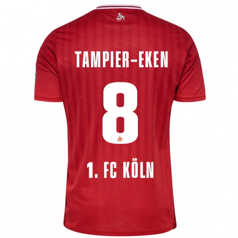Danxen Women Pierre Tampier-Eken #8 Red White Away Jersey 2025/26 T-Shirt