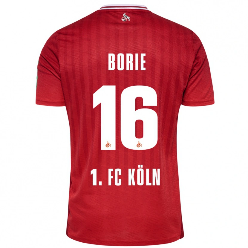 Danxen Women Etienne Borie #16 Red White Away Jersey 2025/26 T-Shirt